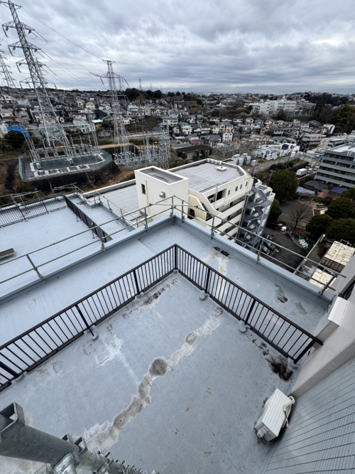 ベルヴィル杉田Ⅲ 屋上他防水工事(スタンション足場）